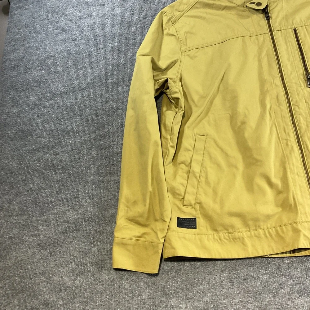 Oakley Mens Mustard Yellow Full Zip Mock Neck Lightweight Jacket XXL RN 96548